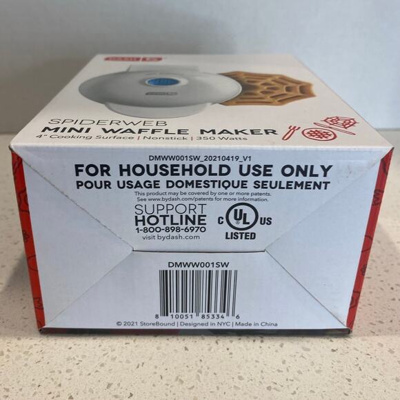 NEW DASH 2 Mini Waffle Maker Skull/Spider - Picture 5 of 14